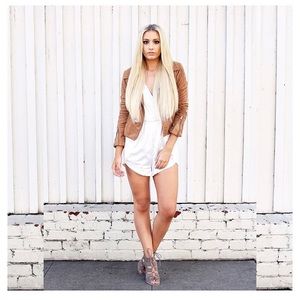 White Silk Romper